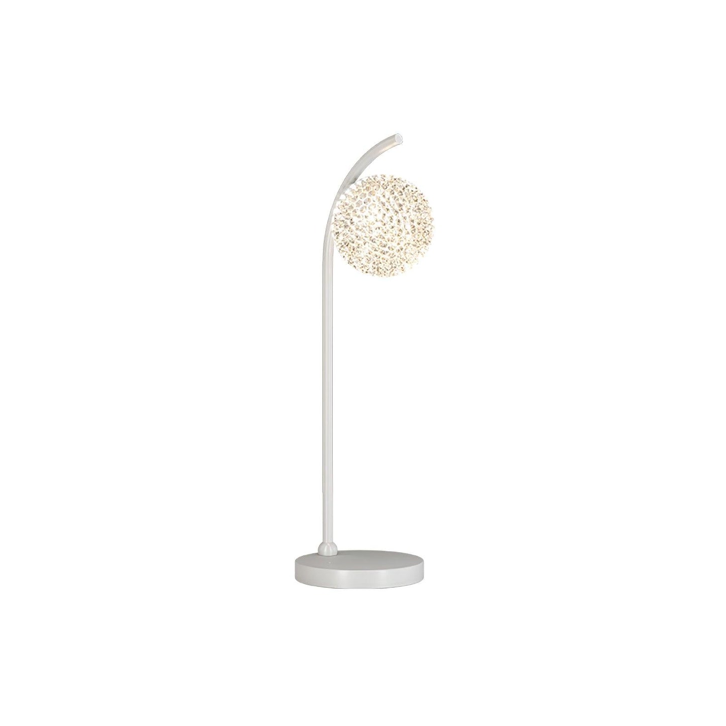 Ksovv Crystal Table Lamp ∅ 5.5″ x H 18.9″ / Dia 14cm x H 48cm / White & Clear / US Plug Table lamp
