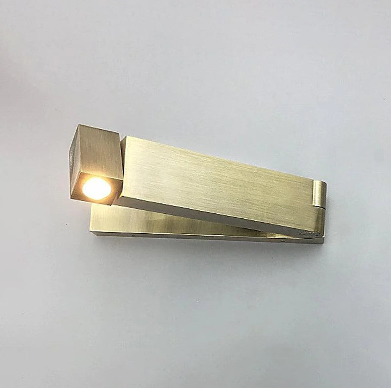 LED Bedside Bedroom Wall Light ∅ 7.87″ x H 1.77″ / Dia 20cm x H 4.5cm / Gold / Warm Light Wall lamp