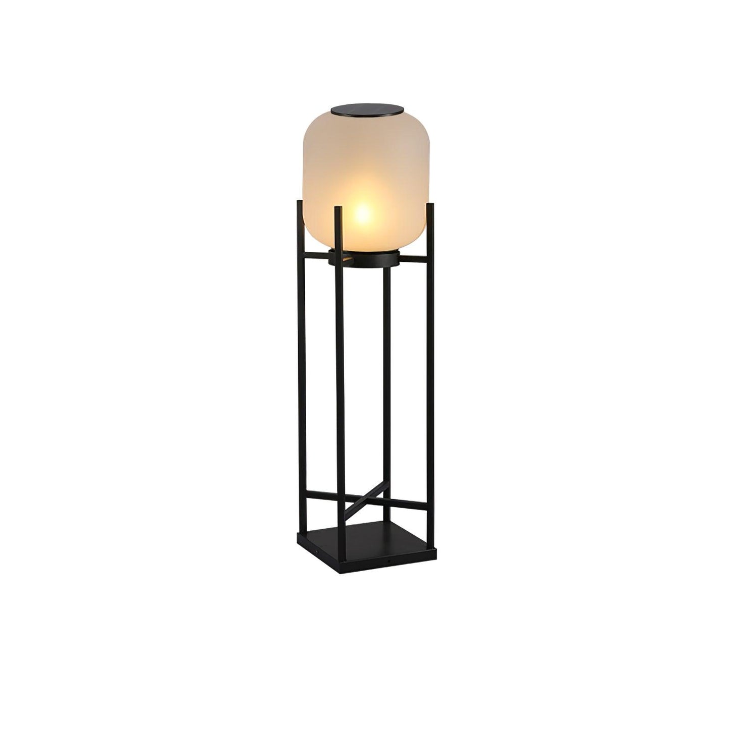 Lantern Outdoor Floor Lamp ∅ 13.4″ x W 13.4″ x H 39.4″ / Dia 34cm x W 34cm x H 100cm / Model B: Solar-Powered Version