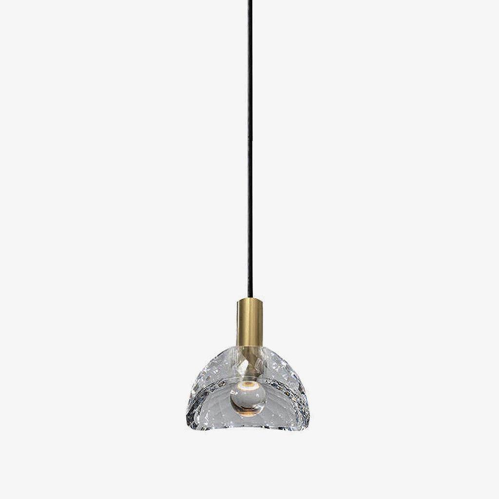 Latham Glass Pendant Lamp Dia 13cm x H 13.5cm / ∅ 5.1″ x H 5.3″ / Gold / Warm White Pendant light