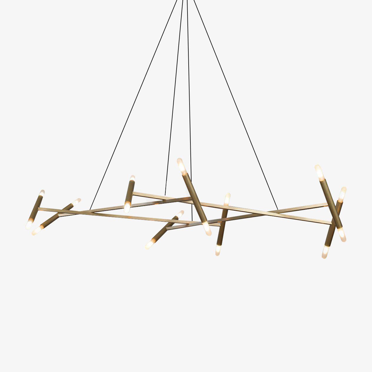 Le Diamant Chandelier 20 heads size: Dia 100 cm x H 150 cm / ∅ 39.4″ x H 59″ / Bronze Chandelier