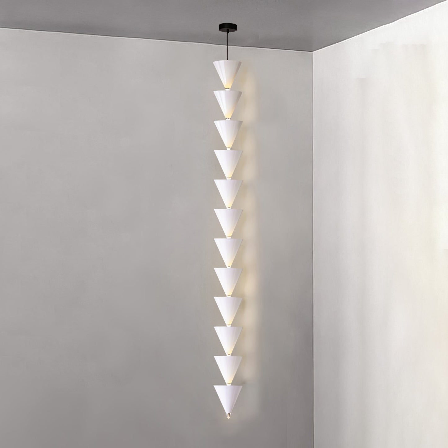 Legato Pendant Light 12 heads ∅ 6.7″ x H 63″ / Dia 17cm x H 160cm / White / Warm Light Pendant light