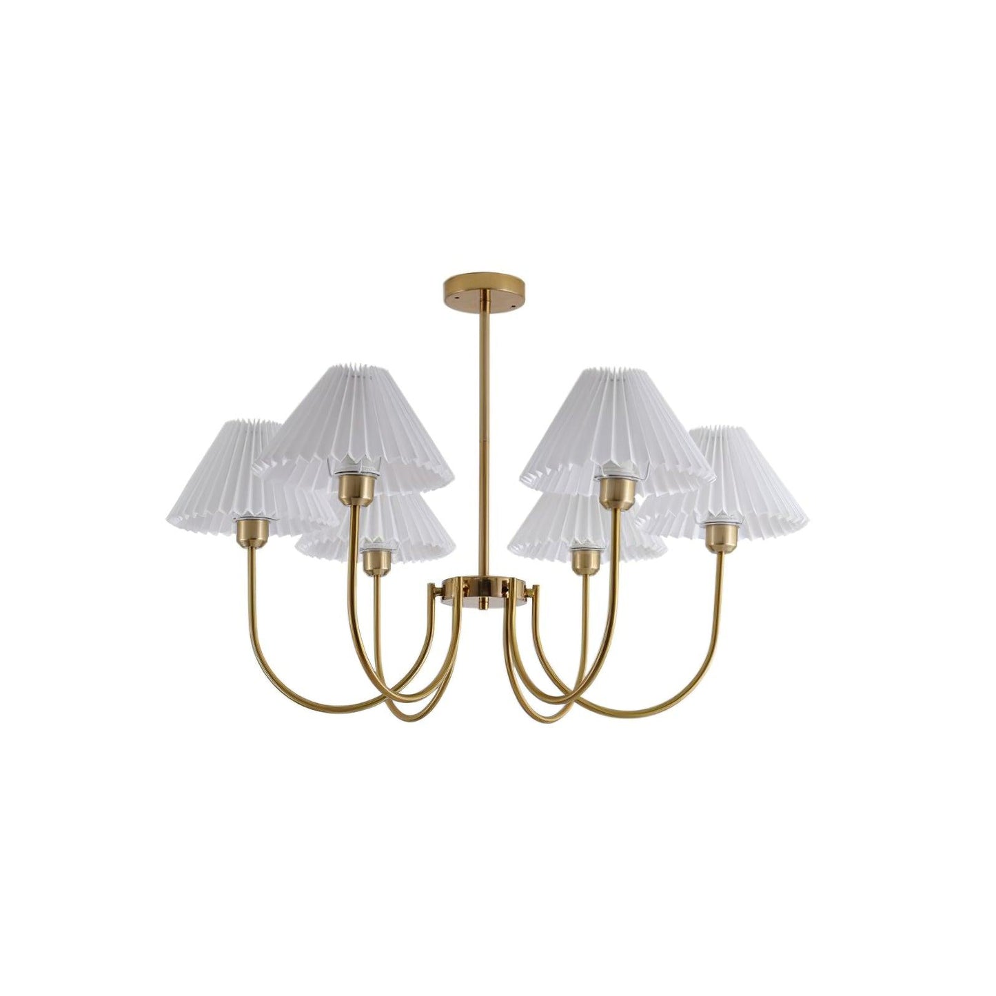 Lenore Pleated Chandelier 6 heads ∅ 36.2″ x H 23.6″ / Dia 92cm x H 60cm / Gold Chandelier
