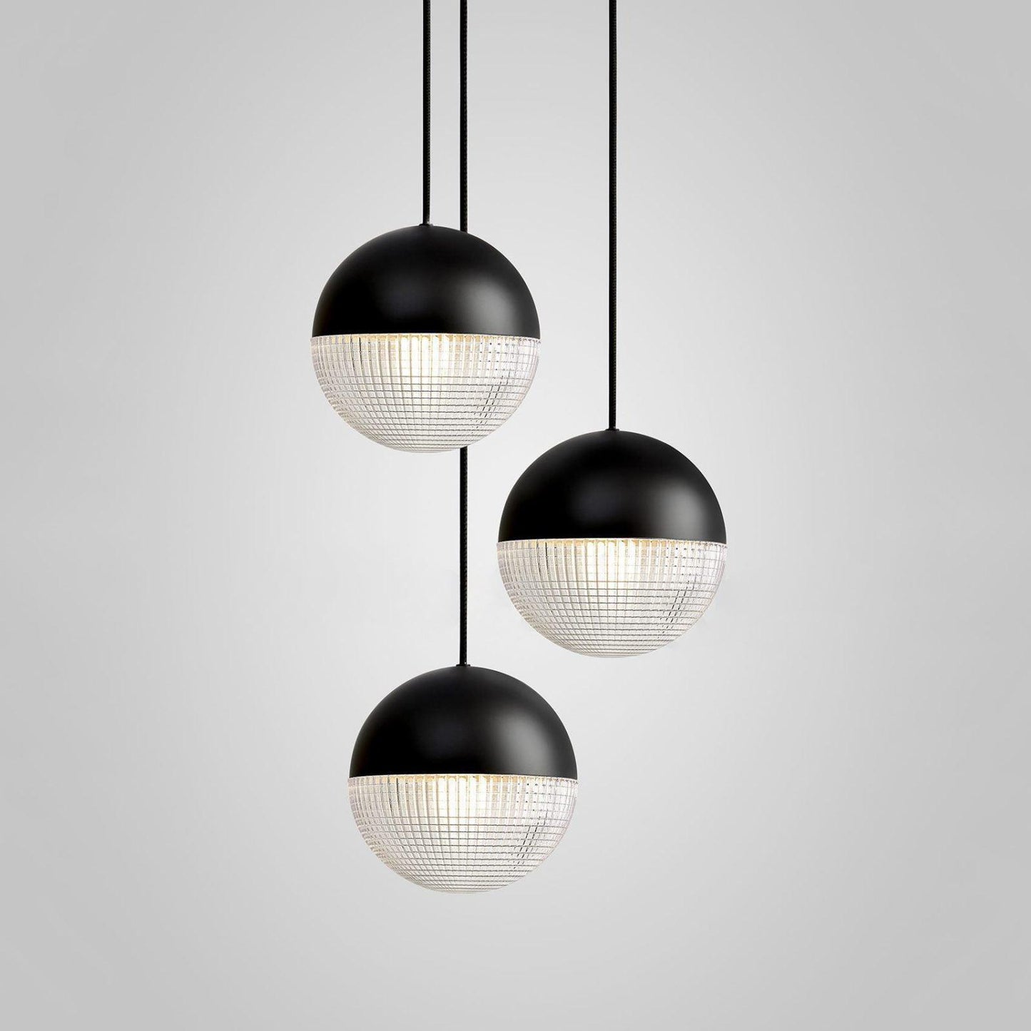 Lens Flair Pendant Lamp 3heads ∅ 13.8″ x H 59″ / Dia 35cm x H 150cm / Black Pendant light