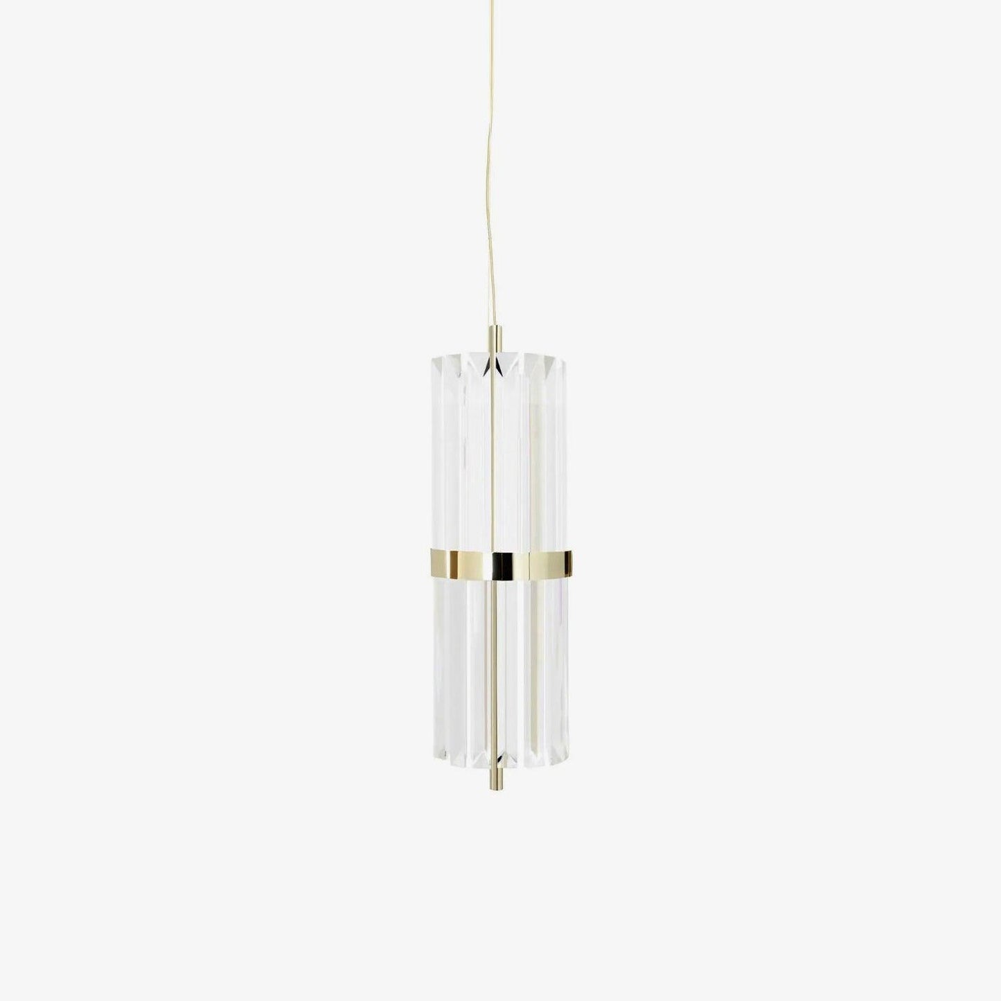 Liberty Small Pendant Lamp ∅ 7.1″ x H 19.7″ / Dia 18cm x H 50cm / Gold + Clear Pendant light