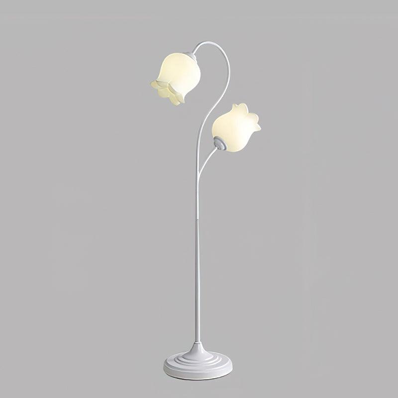 Lilium Floor Lamp ∅ 16.5″ x H 63″ / Dia 42cm x H 160cm / White & White / US Plug Floor lamp