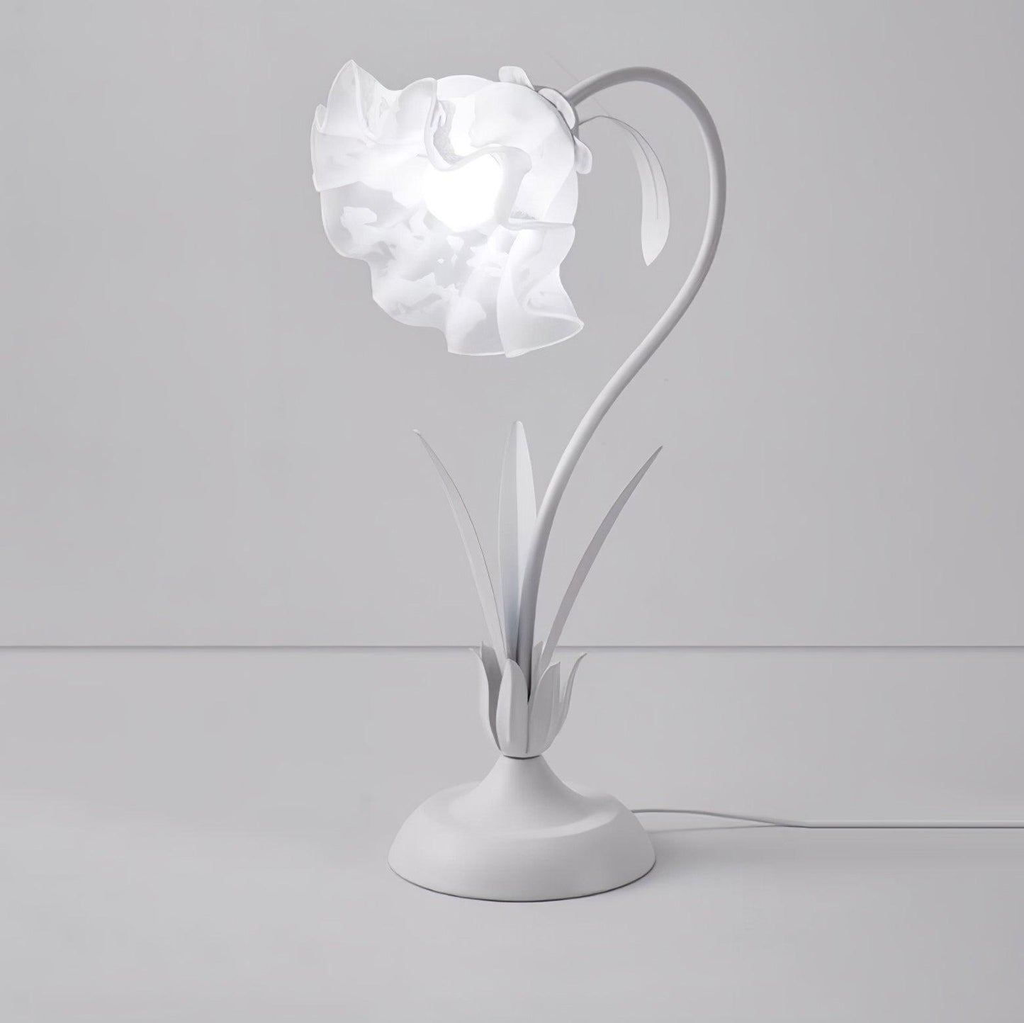 Lily of the Valley Table Lamp ∅ 11.8″ x H 19.7″ / Dia 30cm x H 50cm / White & White / US Plug Table lamp