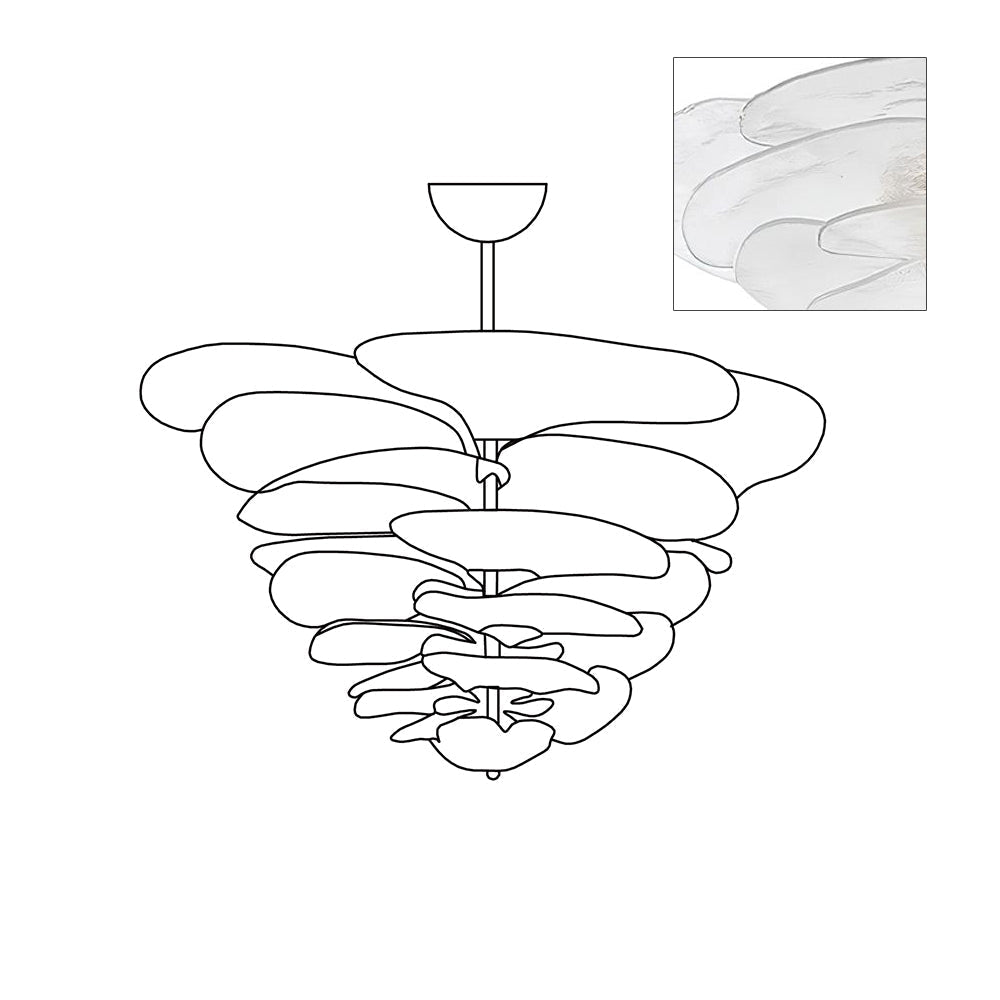 Petals Gold Murano Chandelier 1001 Chandelier