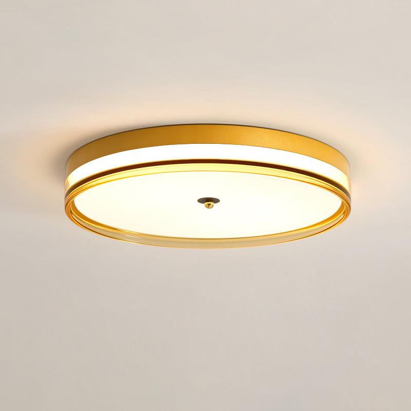 Lindby Ceiling Light ∅ 19.7″ x H 3.5″ / Dia 50cm x H 9cm / Gold / Three-color changing light Ceiling lamp