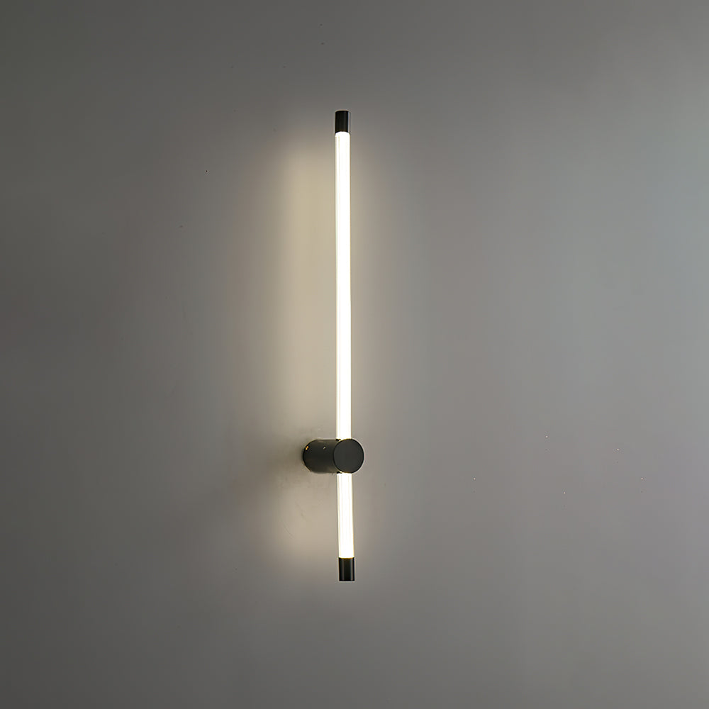 Linear LED Sconce ∅ 2.7″ x H 33.5″ / Dia 6cm x H 85cm / Black / Warm Light Wall lamp