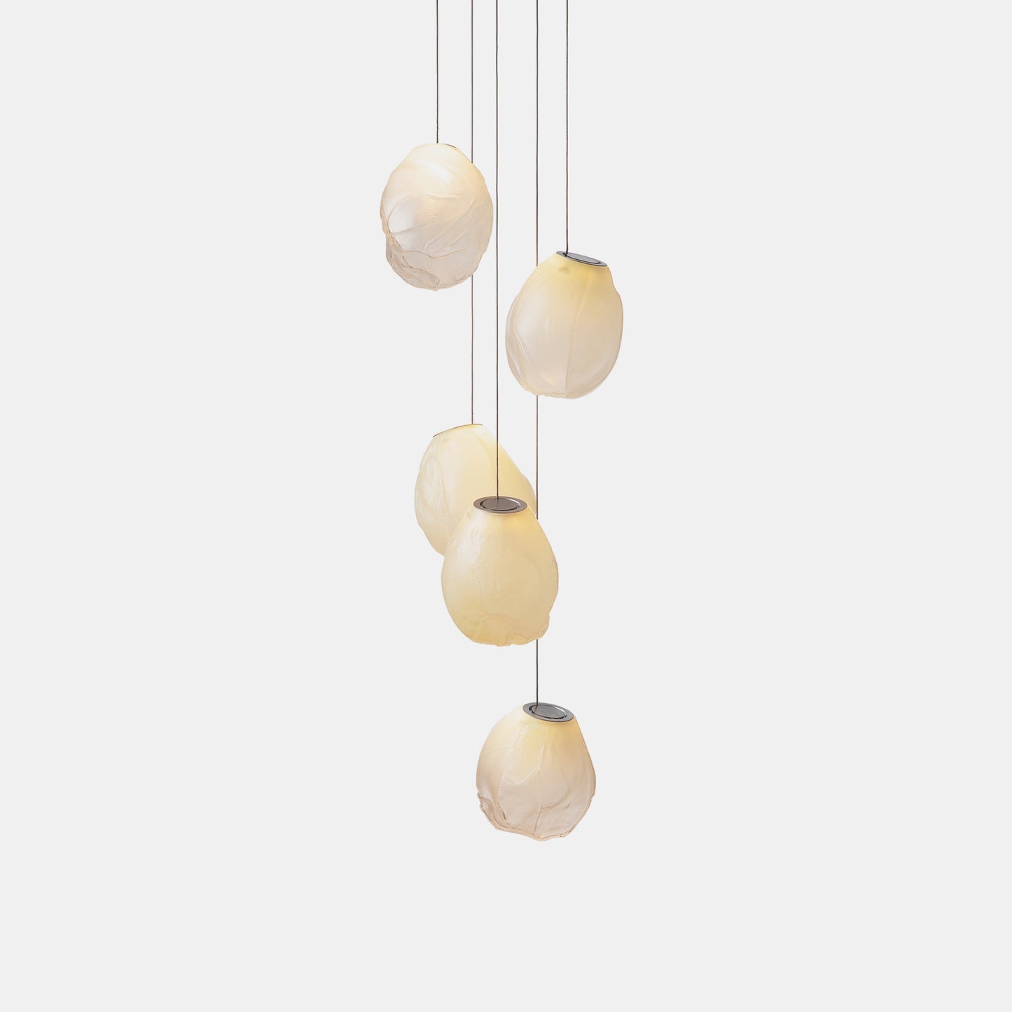 Liquid Glass Stone Pendant Light 5 heads ∅ 7.9″ x H 9.8″ (Single Lamp) / White / Warm White Pendant light