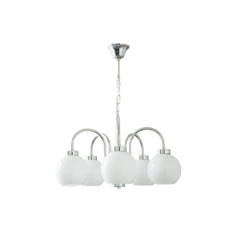 Loa Chandeliers 5 heads ∅ 22.4″ x H 16.5″ / Dia 57cm x H 42cm / White Chandelier