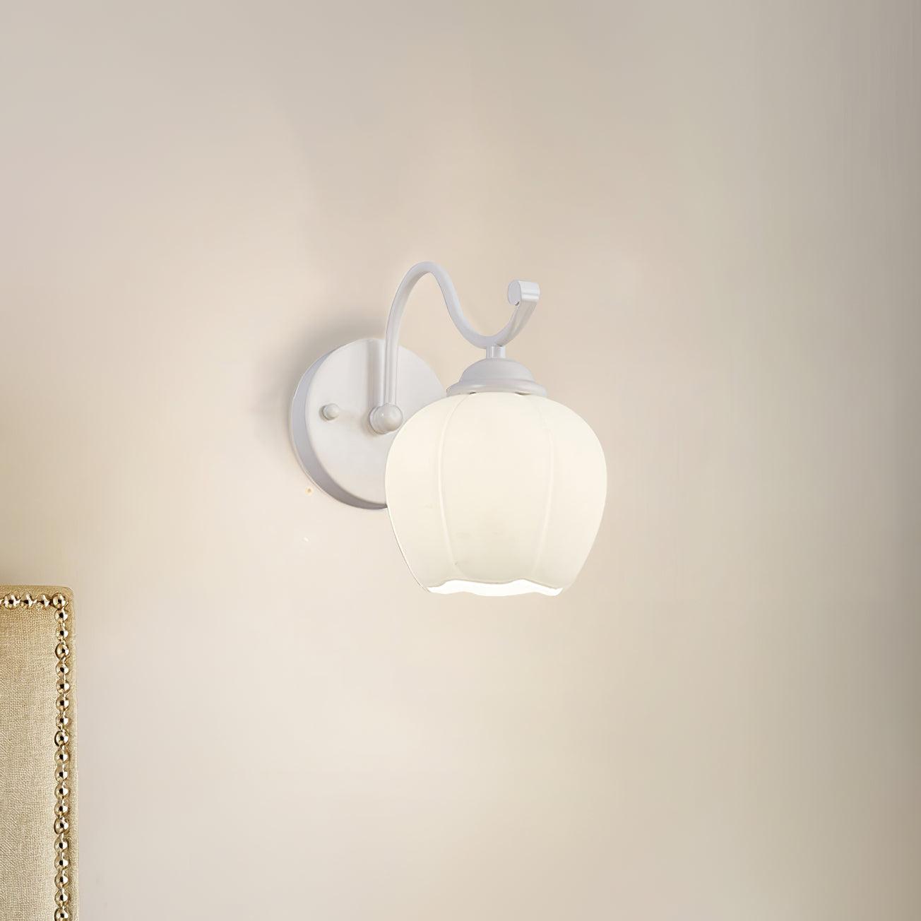Lomance Lily Wall Lamp ∅ 10.2″ x H 9.8″/ Dia 26cm x H 25cm / White Wall lamp