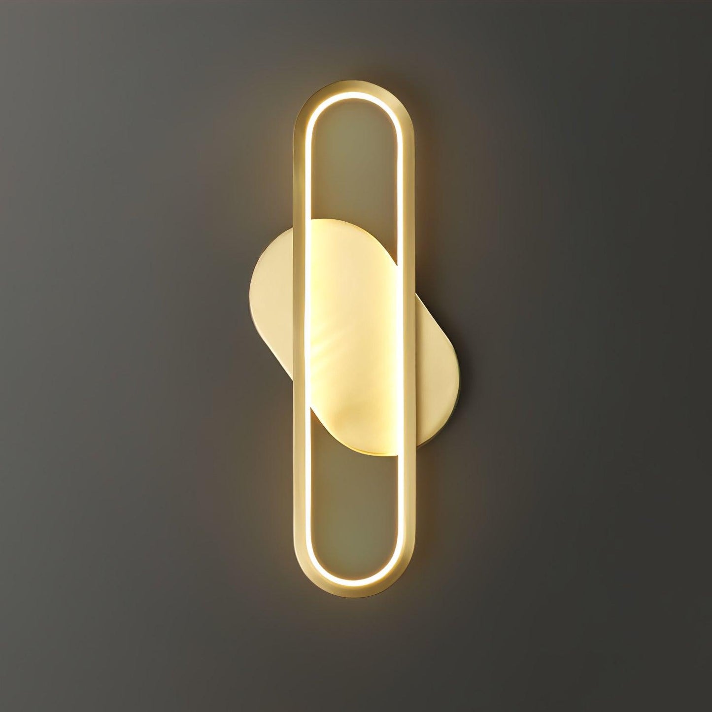 Long Ova Wall Lamp ∅ 7.1″ x H 15.7″ / Dia 18cm x H 40cm / Brass / Warm Light Wall lamp