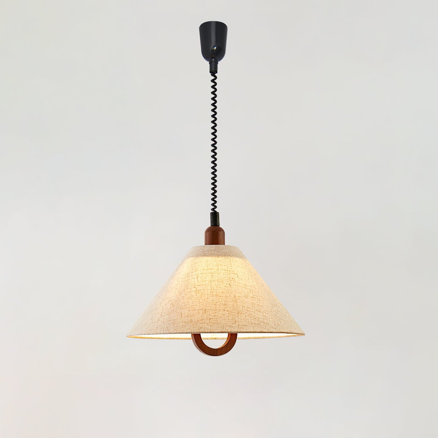Loopeds Pendant Lamp ∅ 17.7″ x H 16.5″ / Walnut color & Beige Pendant light