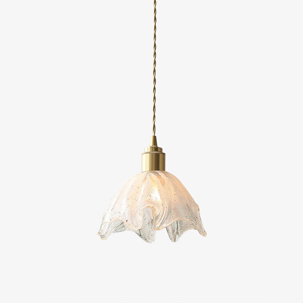 Lotus Crystal Small Pendant Light ∅ 7.1″ x H 4.3″ / Dia 18cm x H 11cm / Brass & Translucent Pendant light