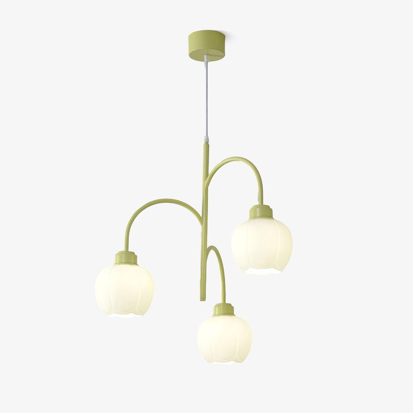 Lustra Flower Chandelier Dia 45cm x H 47cm / ∅ 17.7″ x H 18.5″ / Green Chandelier