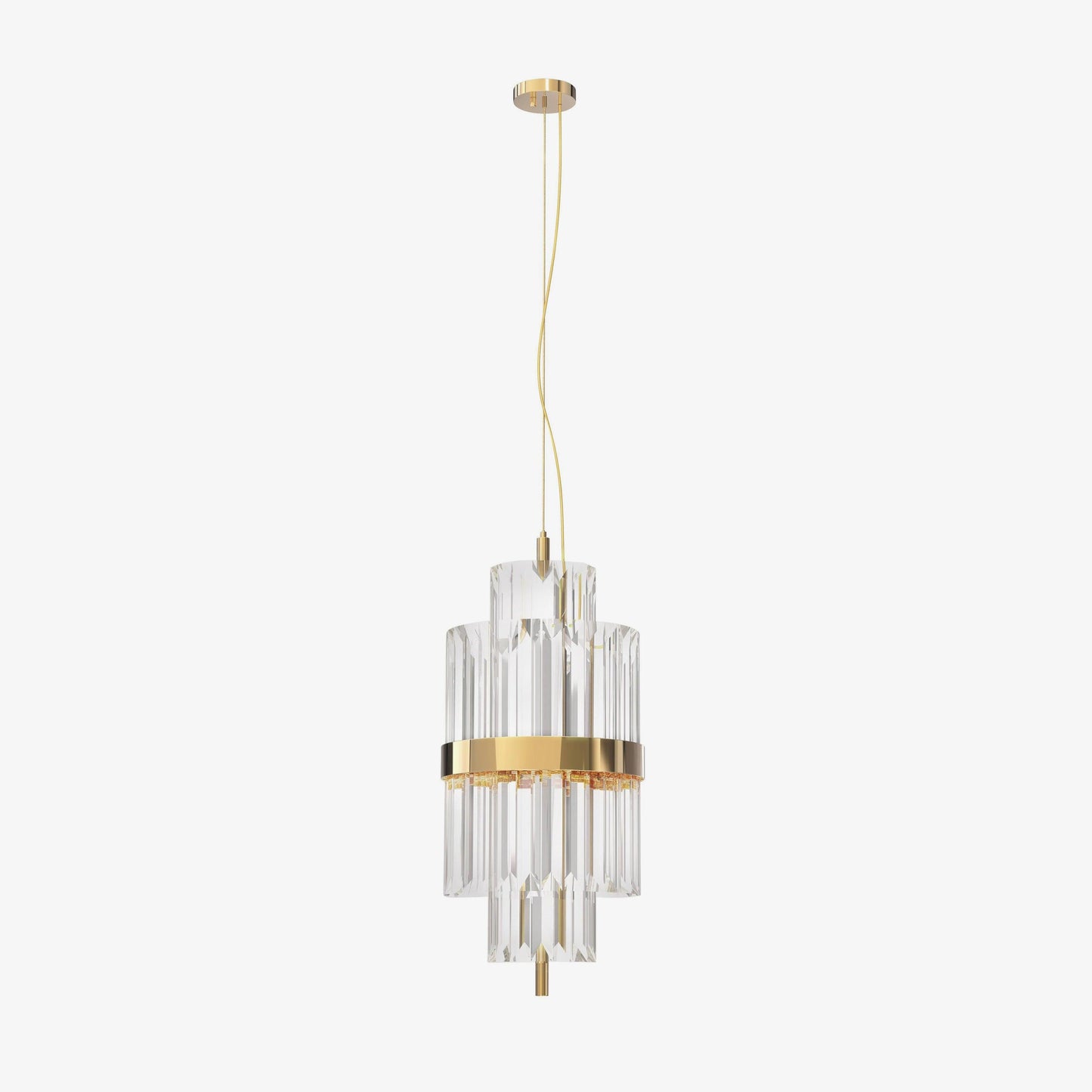 Liberty Pendant Light ∅ 12.2″ x H 27.6″ / Dia 31cm x H 70cm / Gold + Clear Pendant light