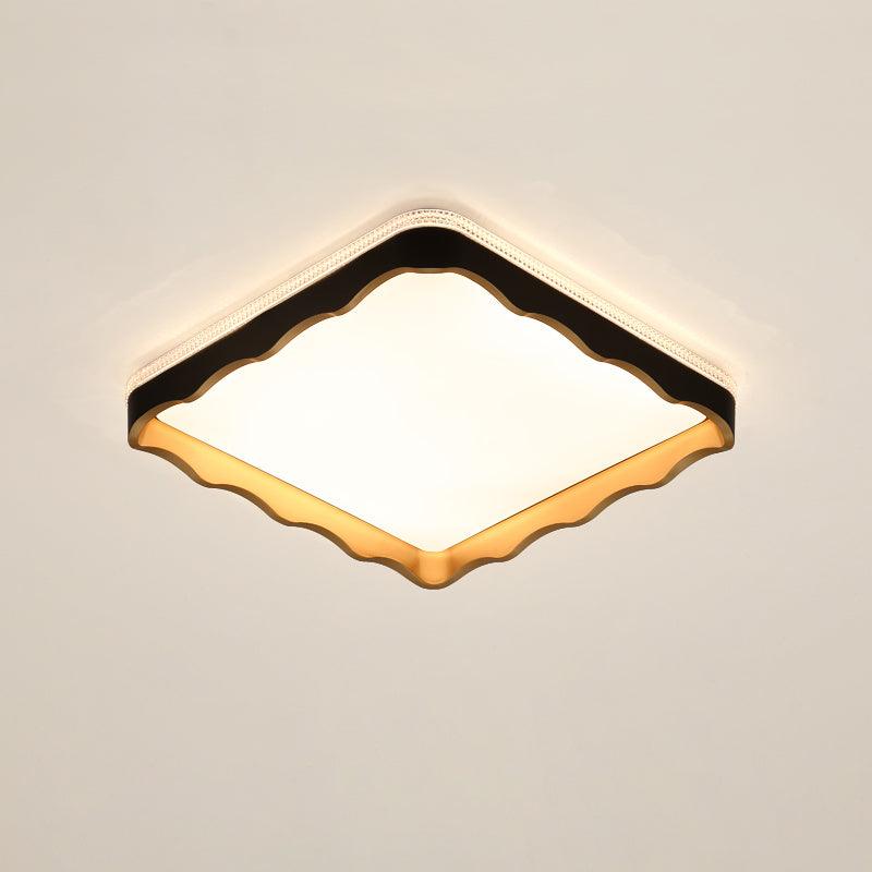 Lyric Ceiling Light Model B ∅ 19.7″ x H 3.1″ / Dia 50cm x H 8cm / Black / Warm light Ceiling lamp