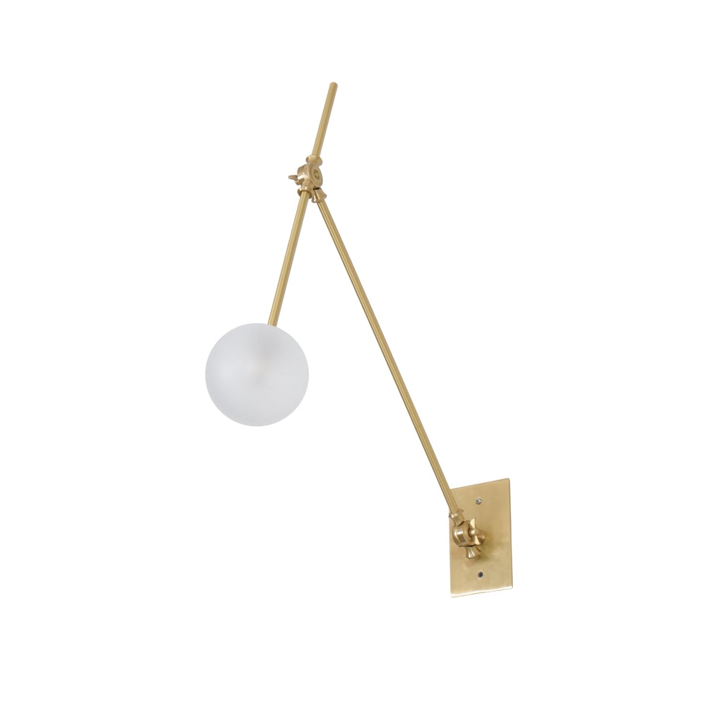 Auguri Wall Lamp W 5.9″x H 20.1″ / W 15cm x H 51cm / White & Brass Wall lamp