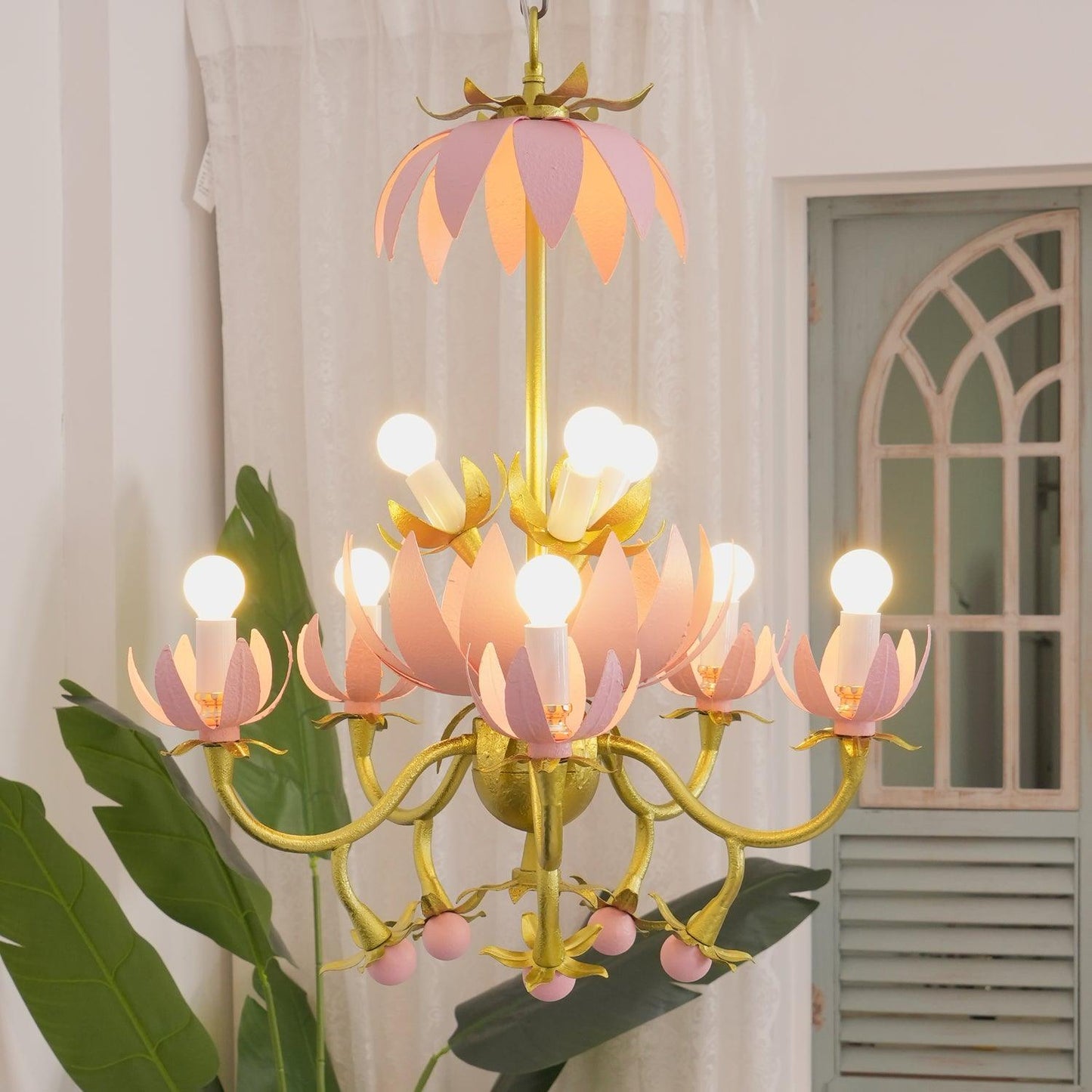 Mardi Gras Blossom Chandelier Chandelier
