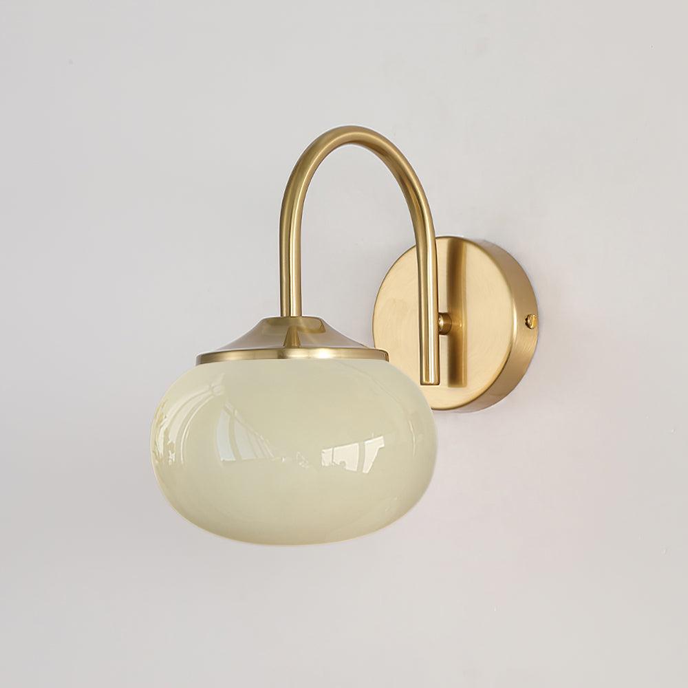 Marshmallow Wall Lamp ∅ 5.5″ x H 8.3″ / Dia 14cm x H 21cm / Copper & Beige Wall lamp