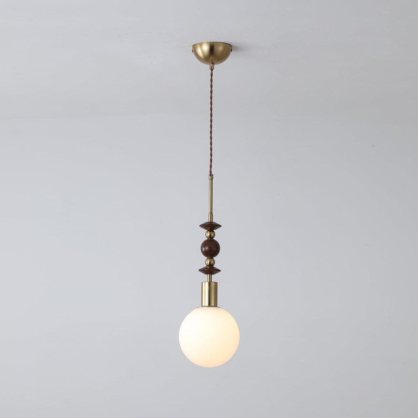 Maru Pendant Light ∅ 5.9″ x H 19.7″ / Dia 15cm x H 50cm / Walnut color Pendant light