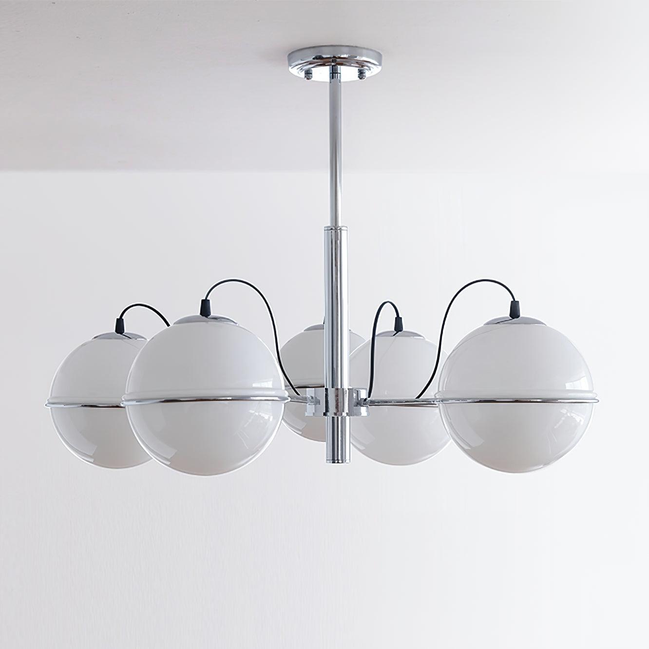 McCarren Chandelier 5 heads ∅ 27.6″ x H 11.8″ / Dia 70cm x H 30cm / Chrome Chandelier