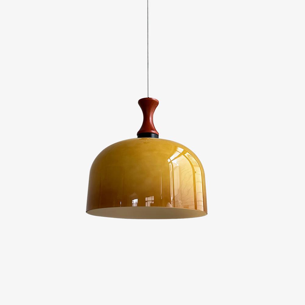 Meblo Pendant Light ∅ 11.8″ x H 12.5″ / Dia 30cm x H 32cm / Walnut & Brown Pendant light