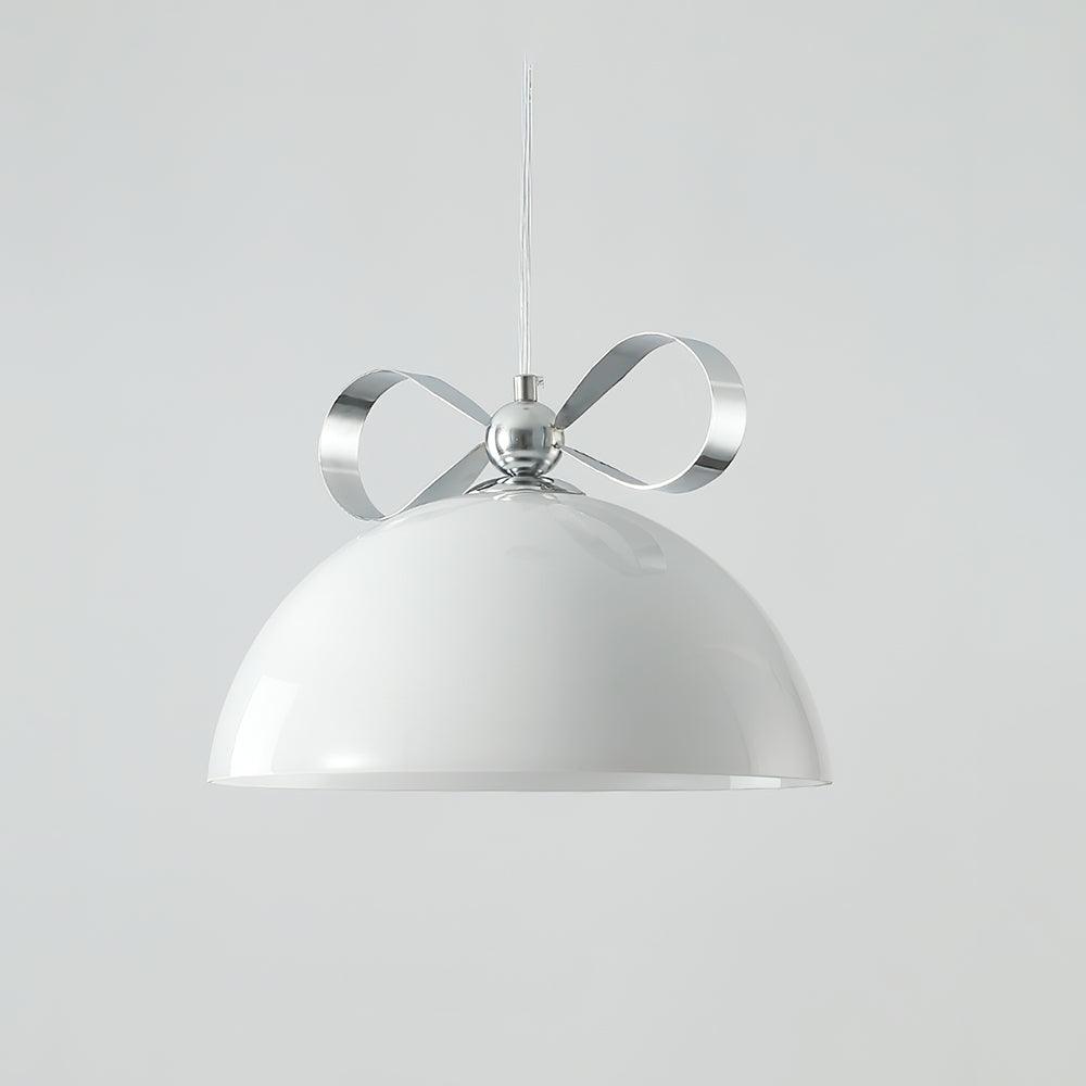 Meia Pendant Lamp ∅ 11.8″ x H 9″ / Dia 30cm x H 23cm / Chrome & White Pendant light
