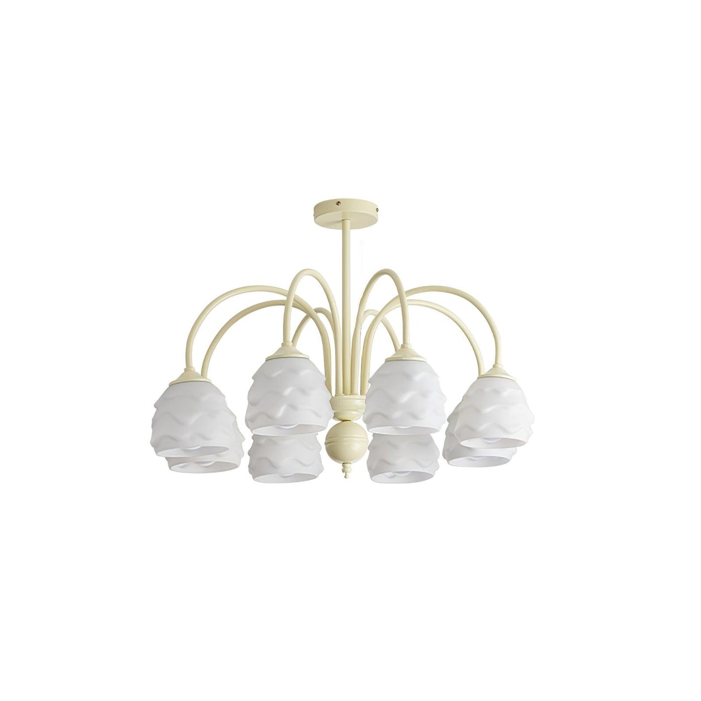 Melting Ice Cream Chandelier 8 heads ∅ 31.5″ x H 21.3″ / Dia 80cm x H 54cm / Creamy & White glass Chandelier