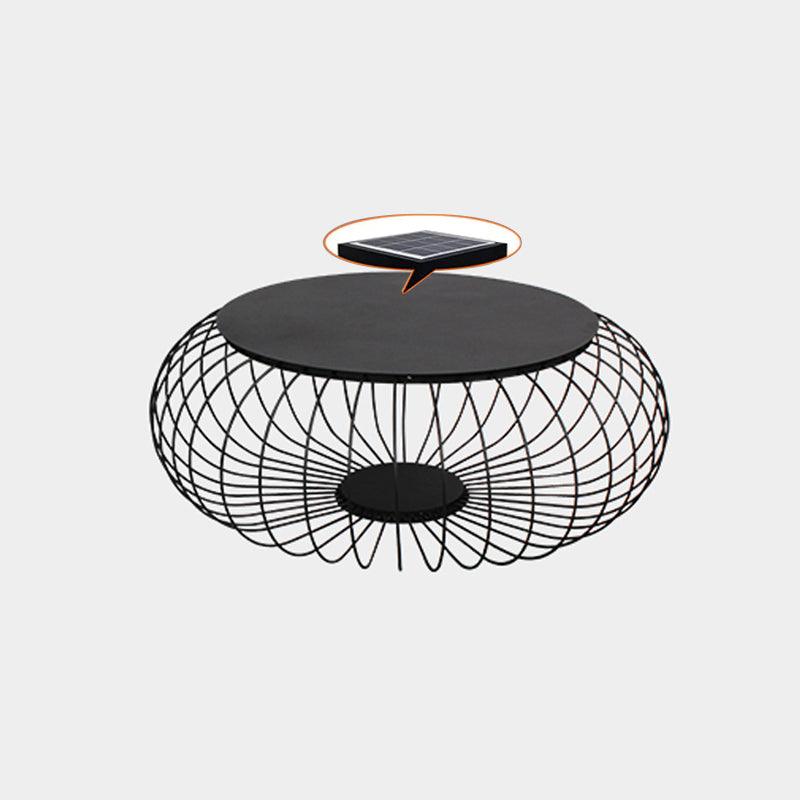 Meridiano Garden Table Light ∅ 35.4″ x H 11.8″ / Dia 90cm x H 30cm / Model B: Solar-Powered Version / Warm Light Table