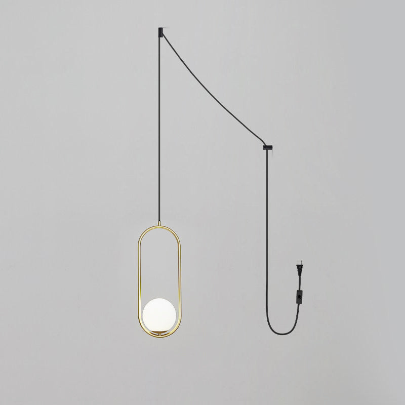 Mila Brass Pendant Swag Light ∅ 7.9″ x H 15.7″ / Dia 20cm x H 40cm / Brass / US Plug Pendant light