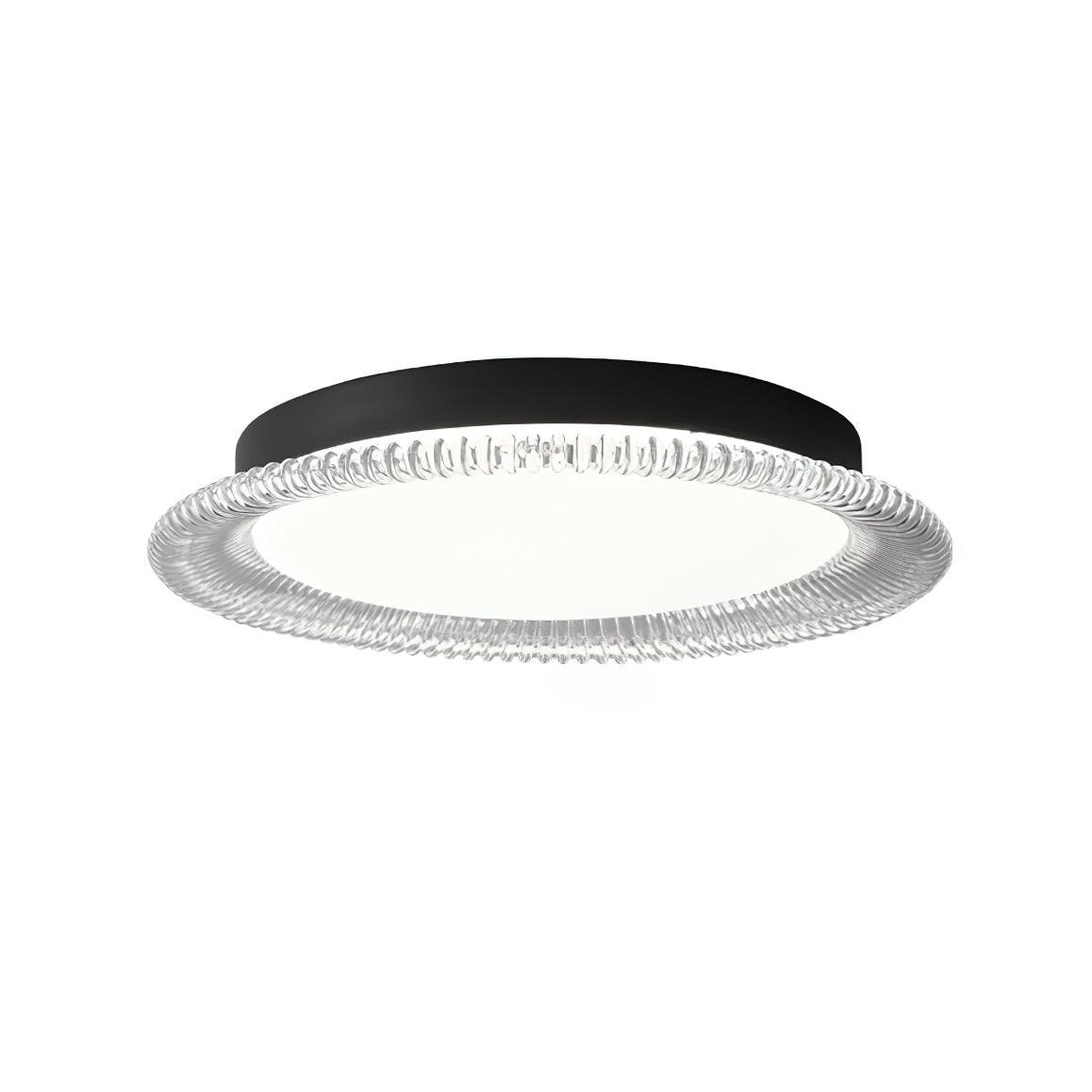 Mimi East Ceiling Lamp ∅ 19.7″ x H 2″ / Dia 50cm x H 5cm / Black & White / Warm light Ceiling lamp