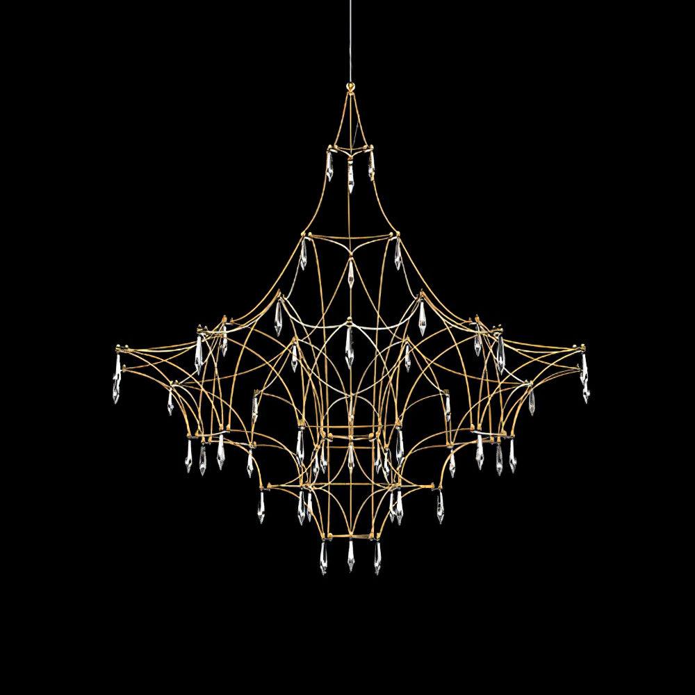 Mira Chandeliers ∅ 31.5″ x H 31.5″ / Dia 80cm x H 80cm / Gold / Warm White Chandelier