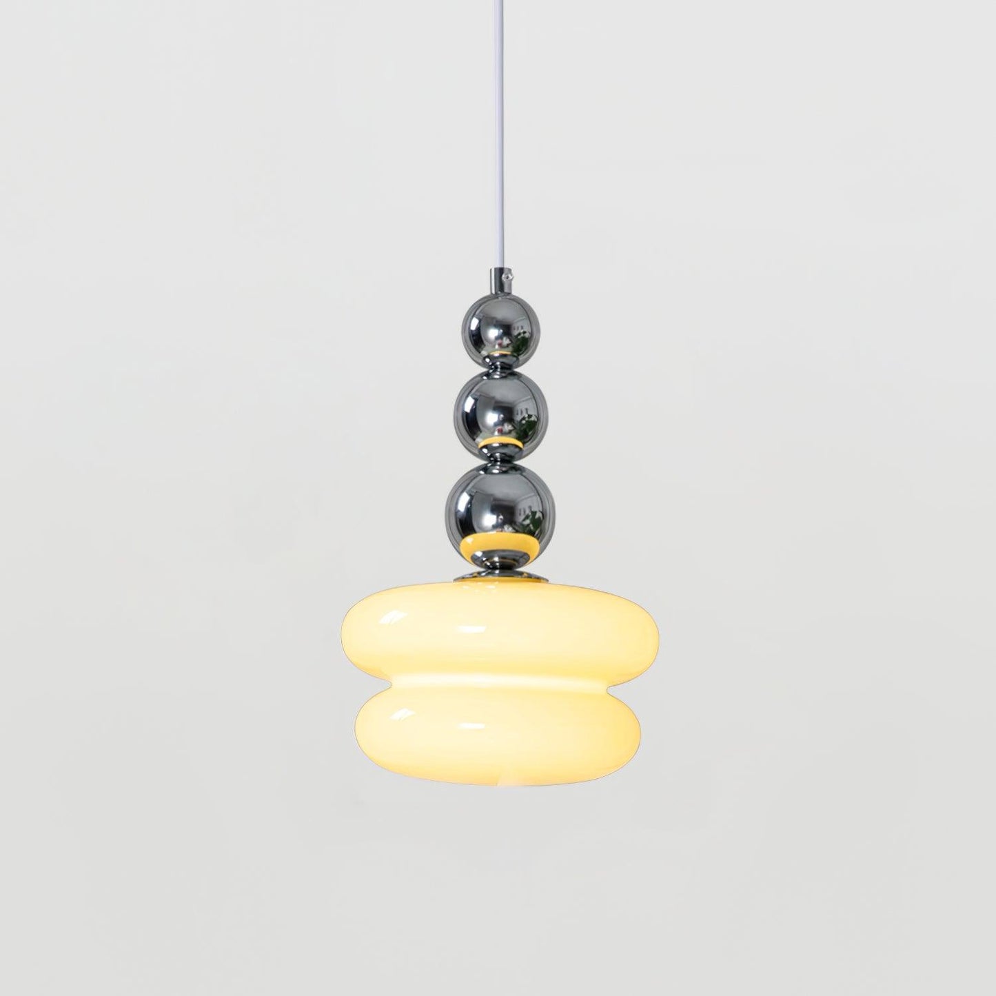 Monette Pendant Light ∅ 7.9″ x H 11.8″ / Dia 20cm x H 30cm / Chrome & Yellow Pendant light