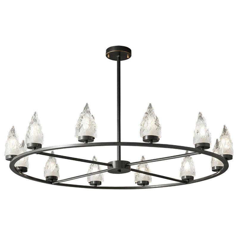 Mountain Peak Chandelier ∅ 39.4″ x H 7.9″ / Black Chandelier