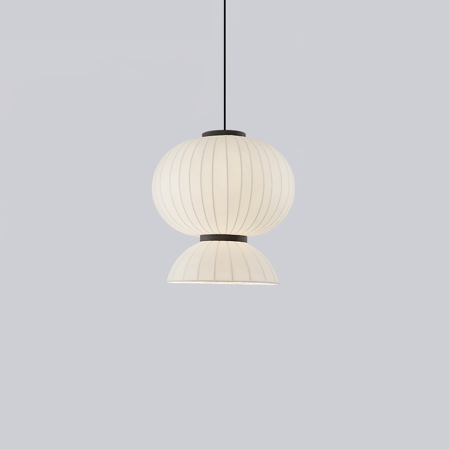 Mulberry Silk Formakami Pendant Light ∅ 23.6″ x H 24″ / Dia 60cm x H 61cm / White & Black Pendant light