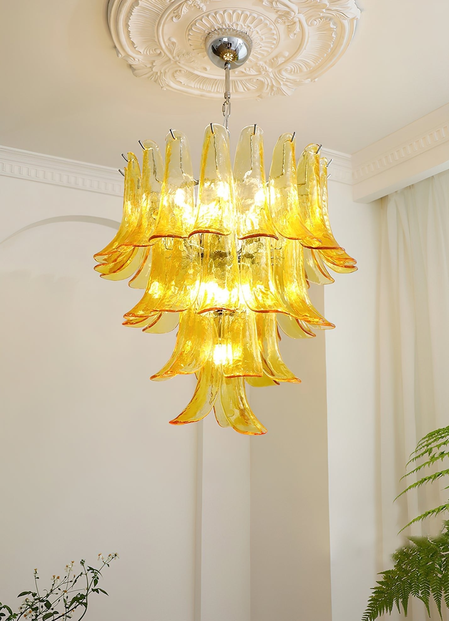 Murano Glass Petals Chandelier