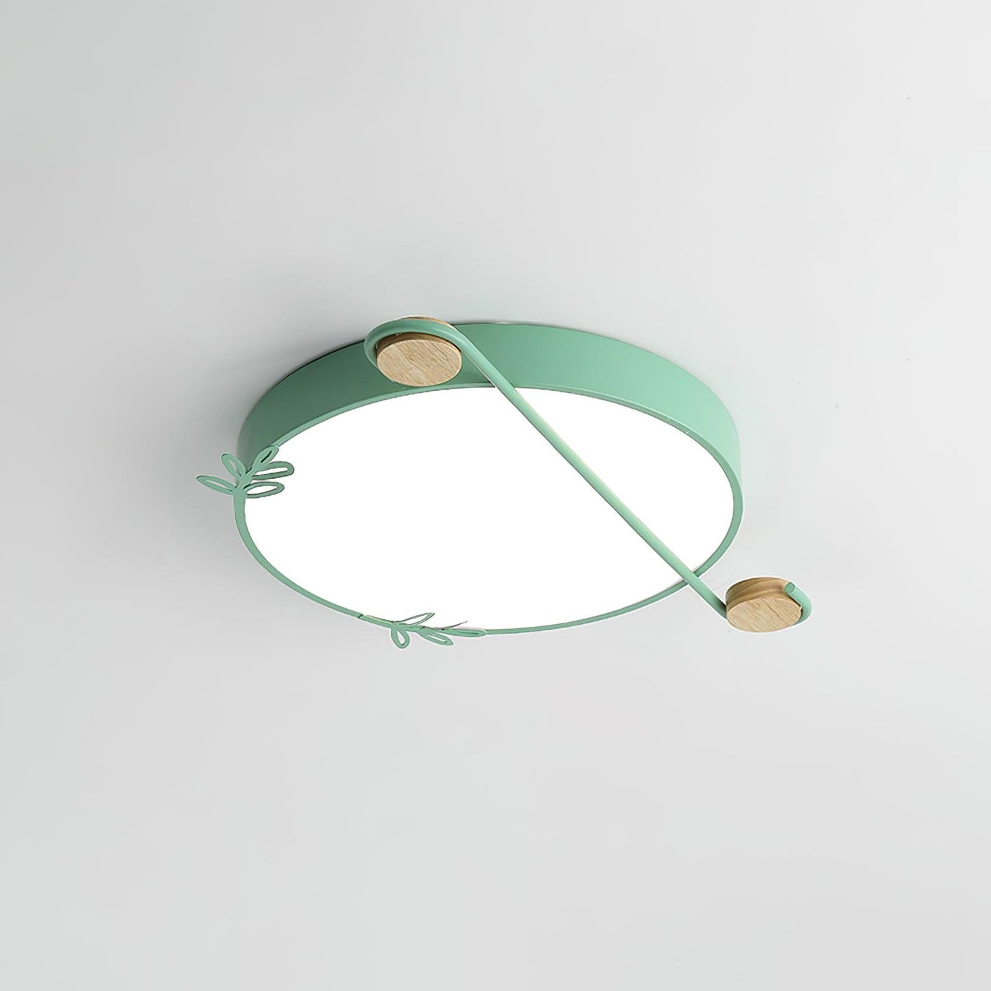 Musical Note Round Ceiling Lamp ∅ 15.7″ x H 2″ / Dia 40cm x H 5cm / Green / Warm Light Ceiling lamp