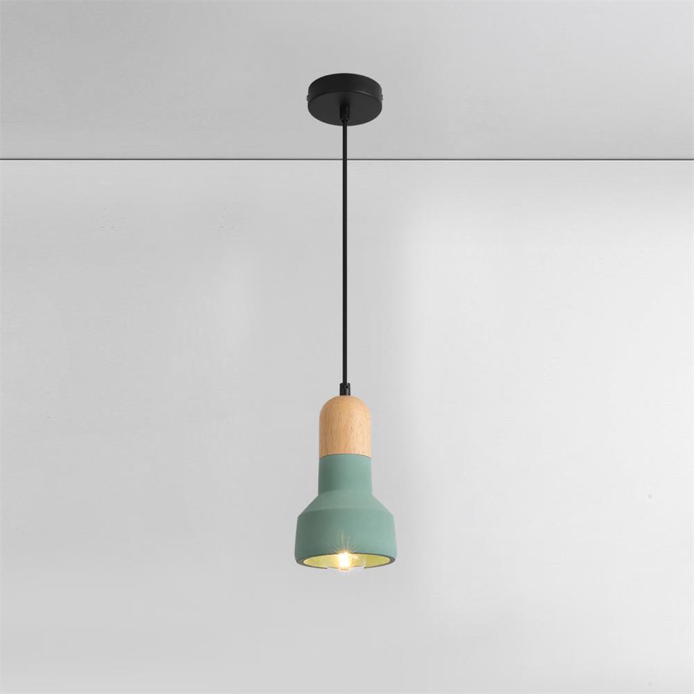 Nessa Wood Pendant Light ∅ 4.9″ x H 6.9″ / Dia 12.5cm x H 19cm / Green Pendant light
