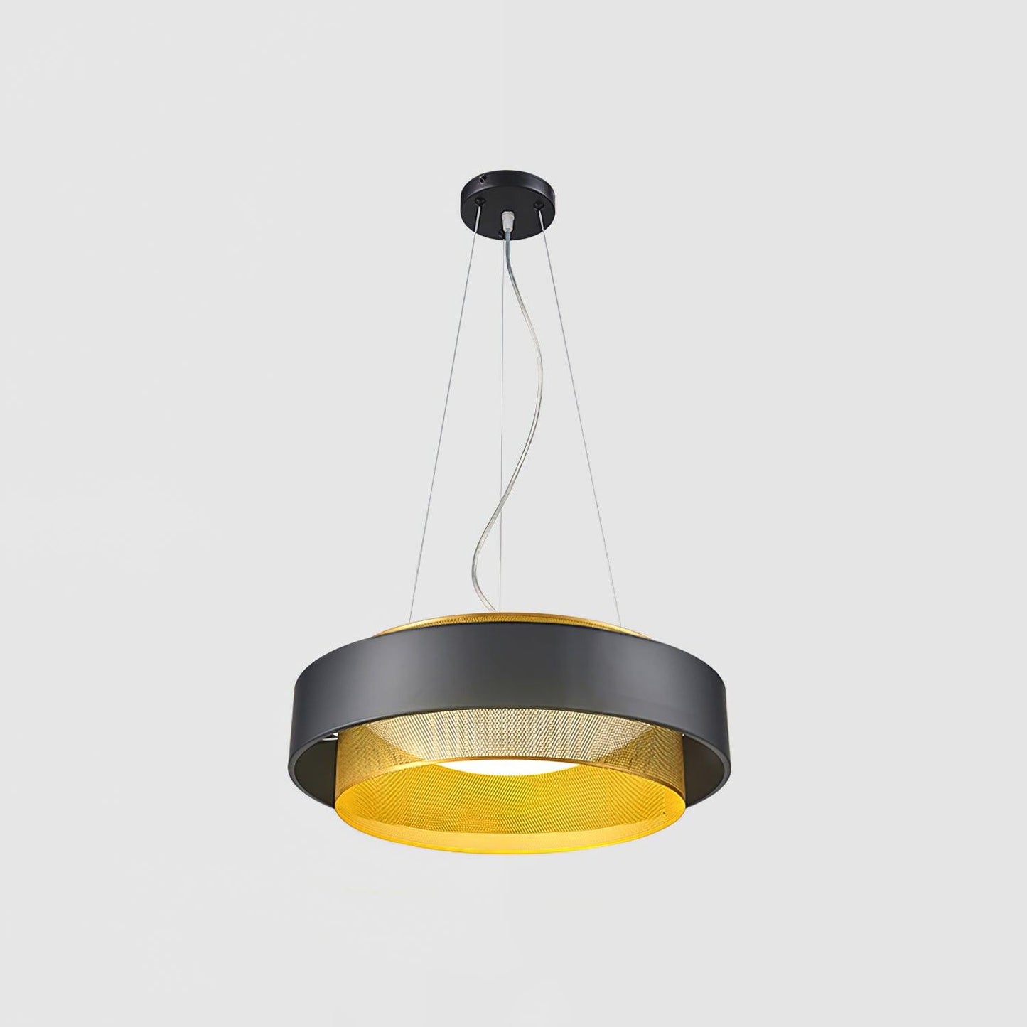 Nolan Pendant Light ∅ 15″ x H 5.9″ / Dia 38cm x H 15cm / Gold + Black / Warm light Pendant light