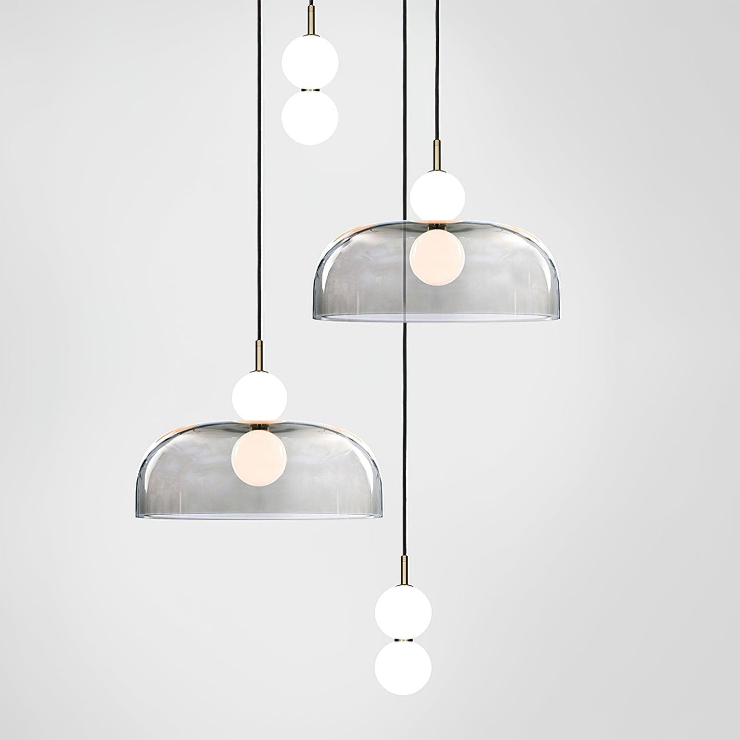 Ohm Pendant Light ∅ 23.6″ x H 59″ / Dia 60cm x H 150cm / White & Transparent / Warm Light Pendant light