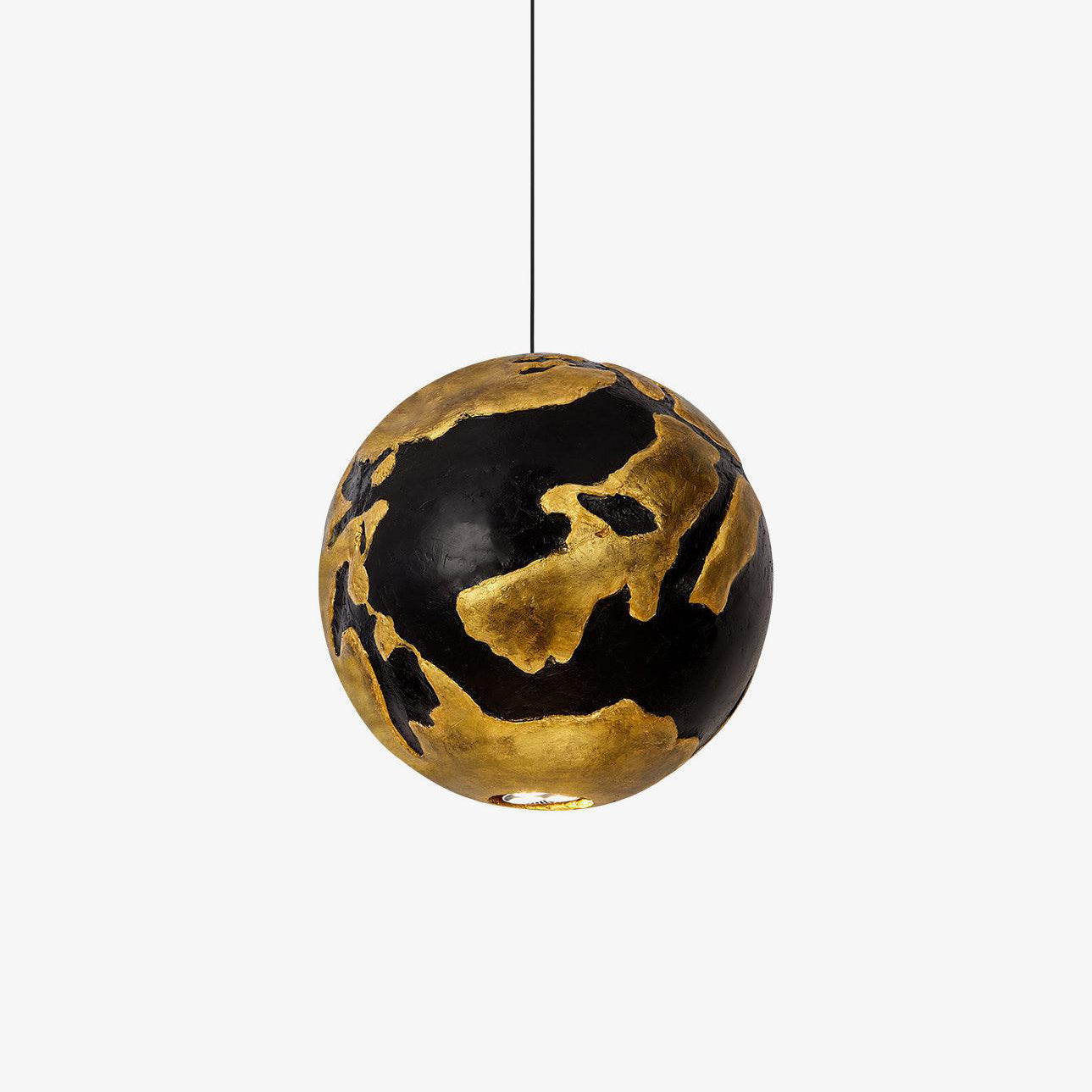 Otona Pendant Light ∅ 18″ x H 18″ / Dia 46cm x H 46cm / Black + Gold Pendant light