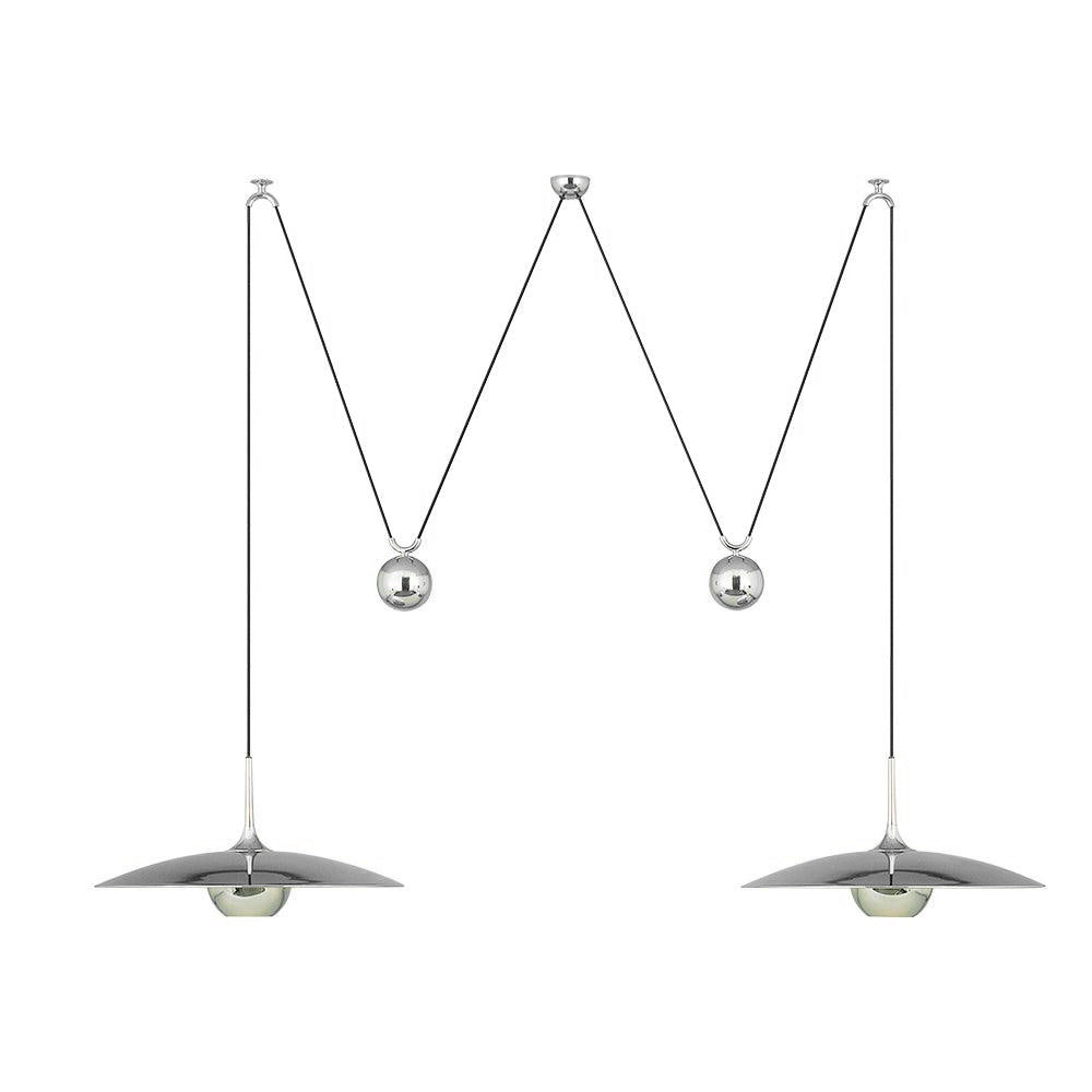 Onos Pendant Lamp Double ∅ 11.8″ / Dia 30cm / Chrome Pendant light