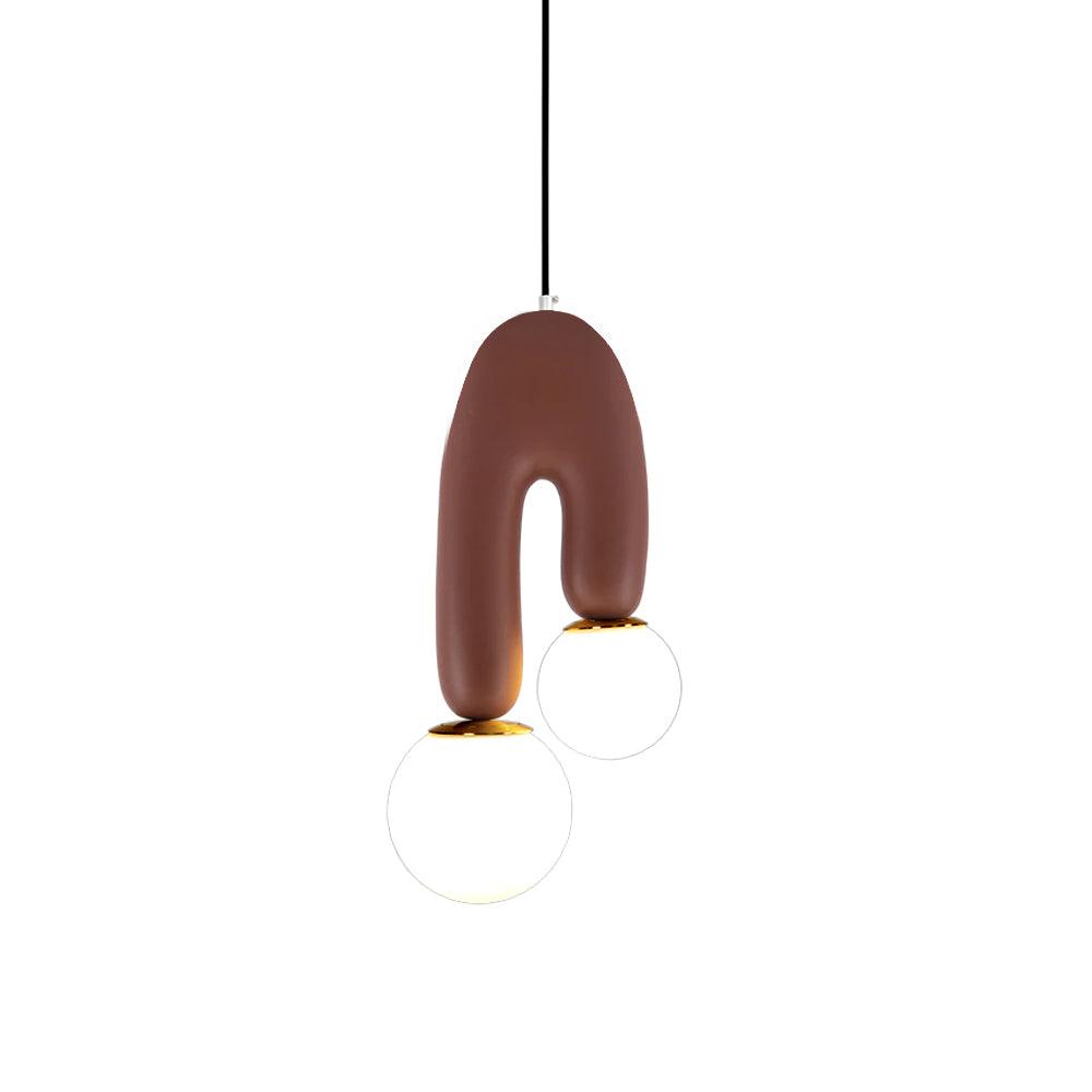 Oo Smooth Pendant Light ∅ 9.8″ x H 18.5″ / Terracotta pendant Lamp