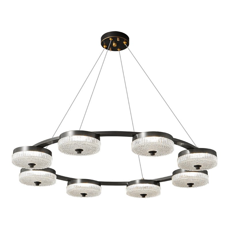 Orion Ring Chandelier ∅ 31.5″ x H 5.9″ / Black / Three-Color Changing Light Chandelier