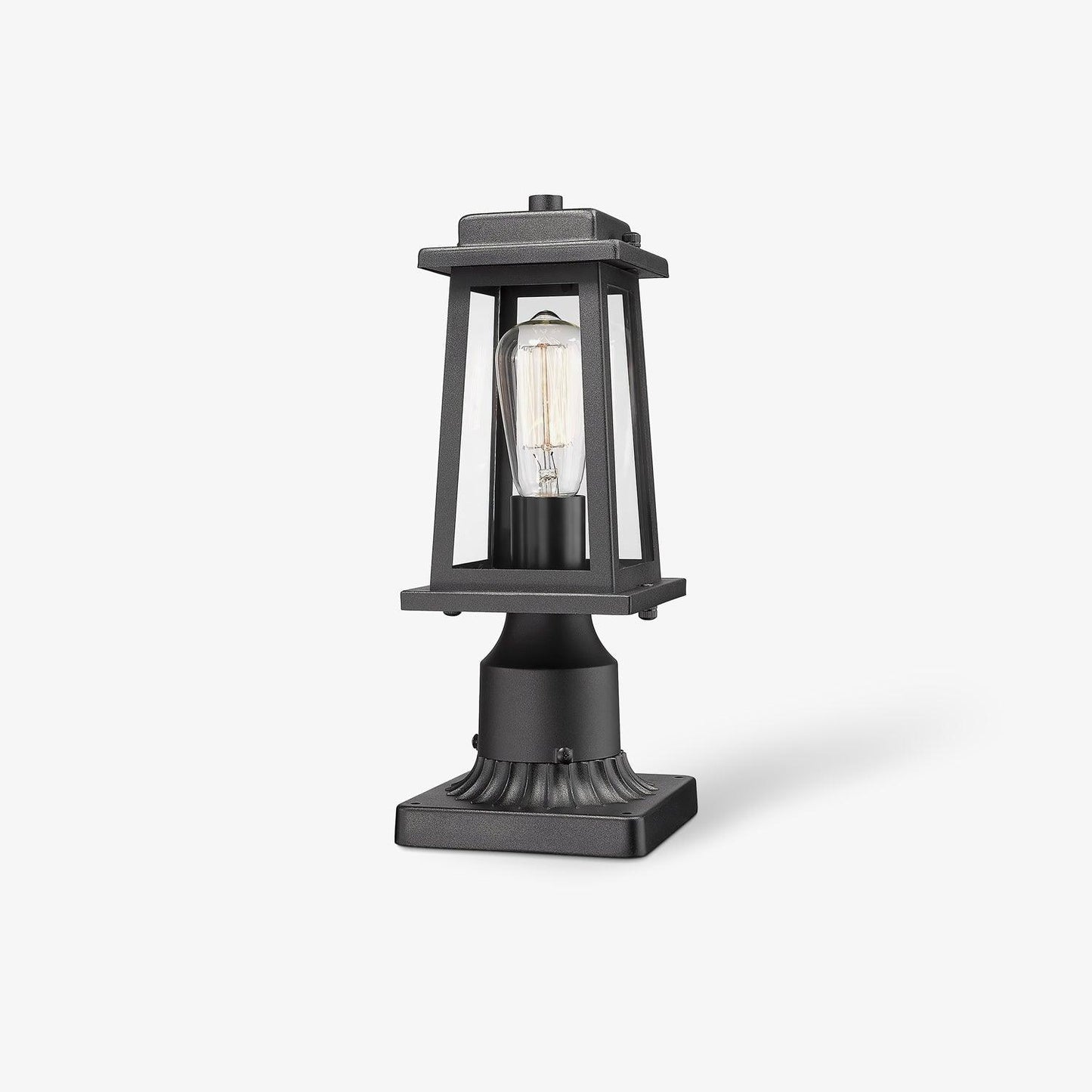 Outdoor Lantern Post Lights ∅ 5.1″ x H 14.2″ / Dia 13cm x H 36cm / Black Floor lamp