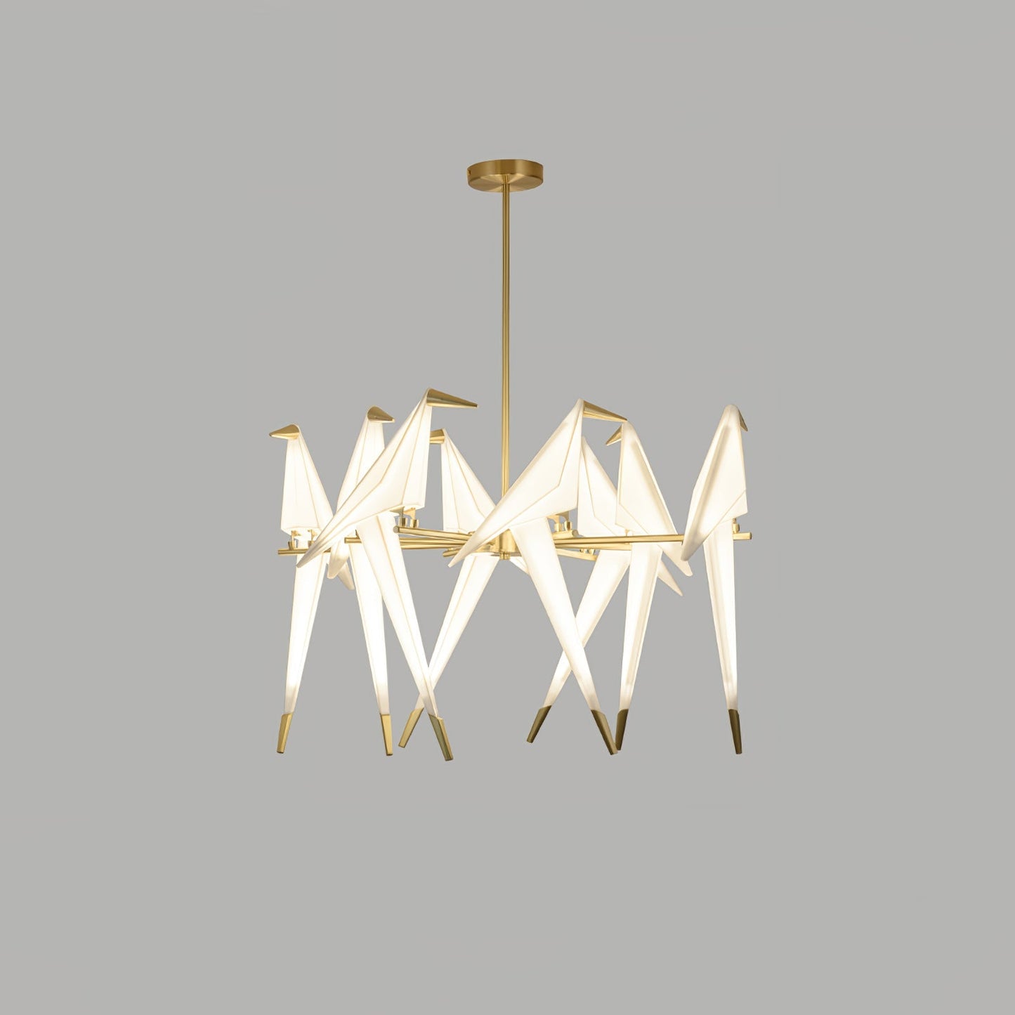 Paper Crane Bird LED Chandelier