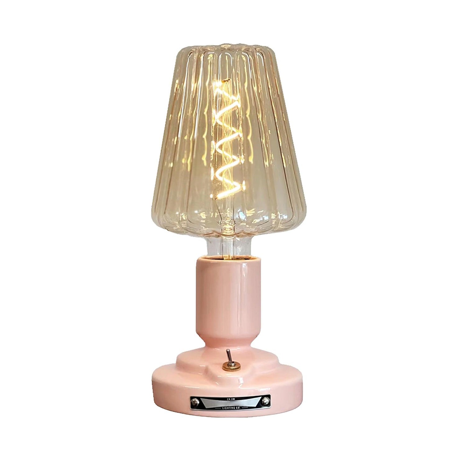 Pastry Built-in Battery Table Lamp ∅ 4.7″ x H 10.8″ / Dia 12cm x H 27.5cm / Pink / USB Table lamp